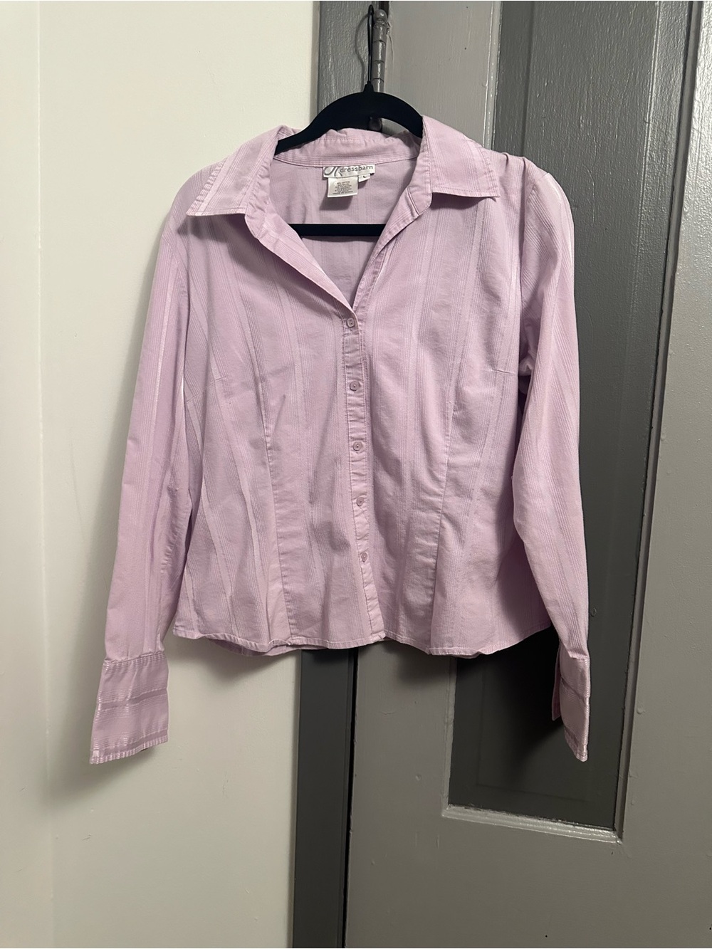 Y2K Dressbarn Light Lavender Button-Front Blouse